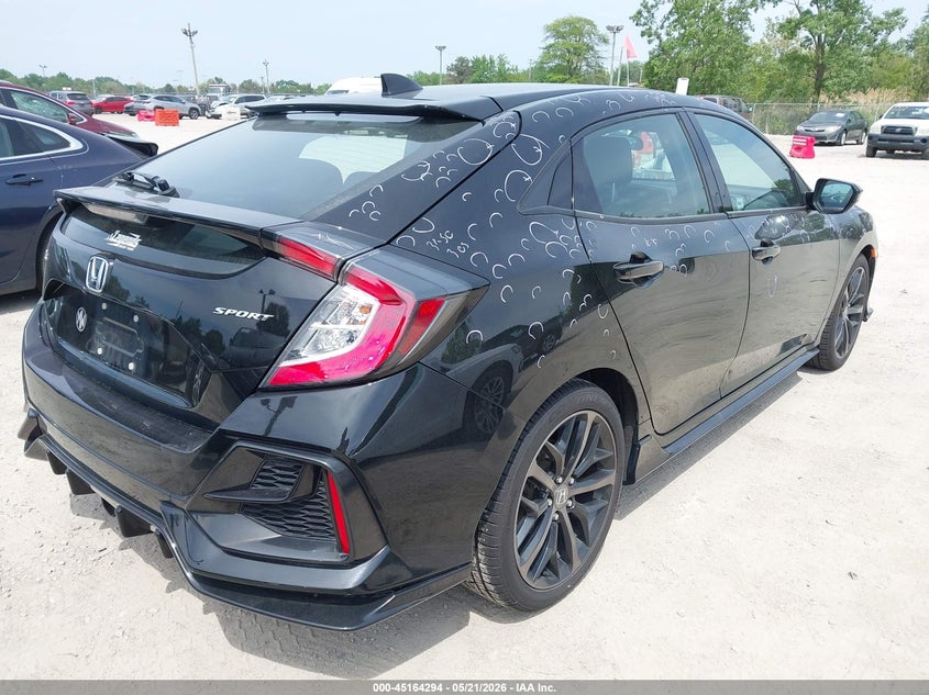 2020 Honda Civic VIN SHHFK7H46LU211406 IAAI salvage auction — HAIL, Salvage (Illinois), sold $525 on 2026-07-21 (photo 4)