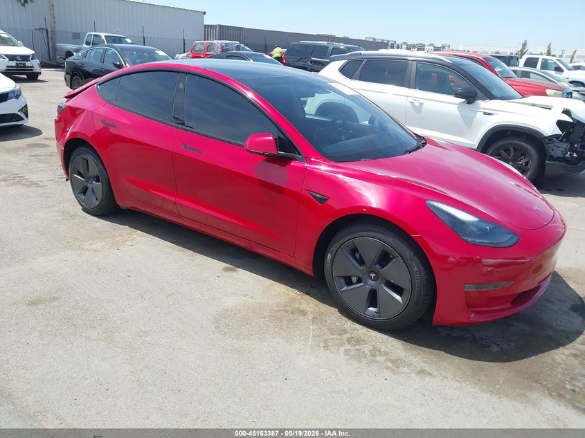 2023 Tesla Model 3 VIN 5YJ3E1EA3PF510053 IAAI salvage auction — REAR END, Salvage (California), sold $575 on 2026-07-30 (photo 1)