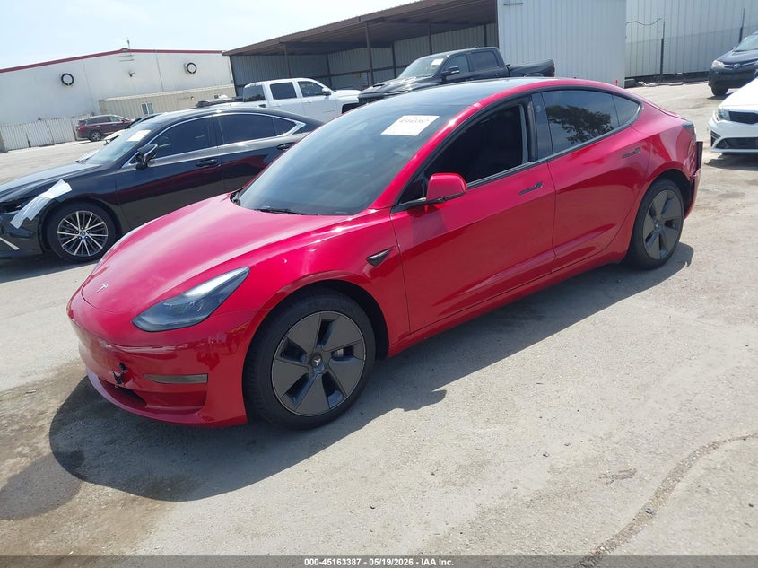 2023 Tesla Model 3 VIN 5YJ3E1EA3PF510053 IAAI salvage auction — REAR END, Salvage (California), sold $575 on 2026-07-30 (photo 2)
