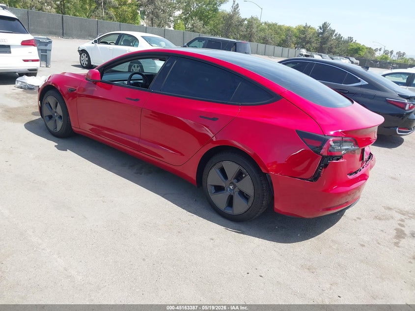 2023 Tesla Model 3 VIN 5YJ3E1EA3PF510053 IAAI salvage auction — REAR END, Salvage (California), sold $575 on 2026-07-30 (photo 3)