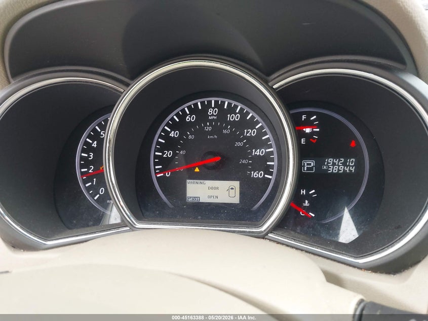 2012 Nissan Murano VIN JN8AZ1MW4CW228751 IAAI salvage auction — UNDERCARRIAGE, Clear (Oklahoma), sold $725 on 2026-07-15 (photo 7)