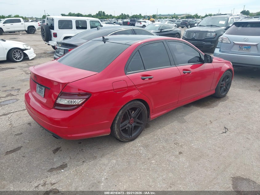 2008 Mercedes-benz C class VIN WDDGF56XX8F056105 IAAI salvage auction — WATER/FLOOD, Salvage (Texas), sold $725 on 2026-08-01 (photo 4)