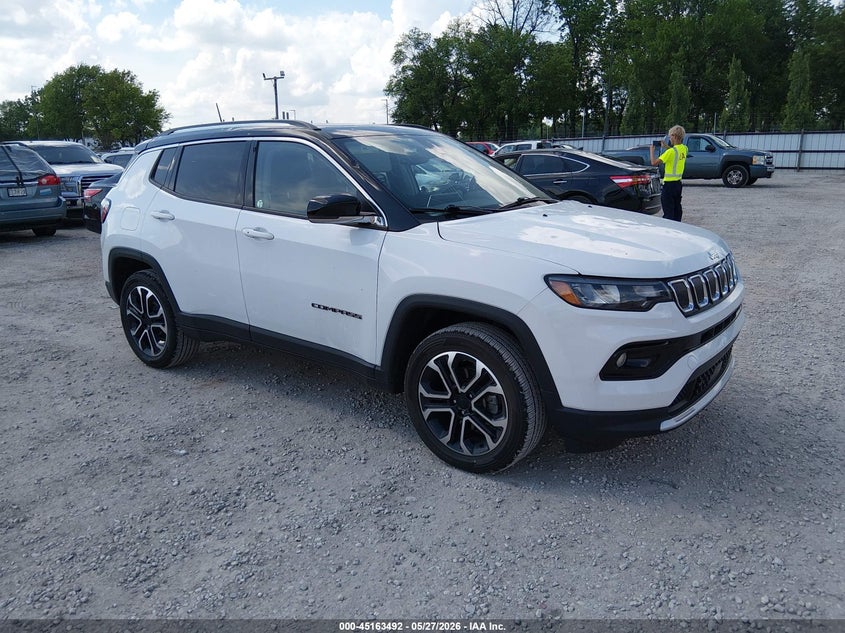 2022 Jeep Compass VIN 3C4NJDCB3NT159600 IAAI salvage auction — HAIL, Salvage Title, sold $9,900 on 2026-08-03 (photo 1)