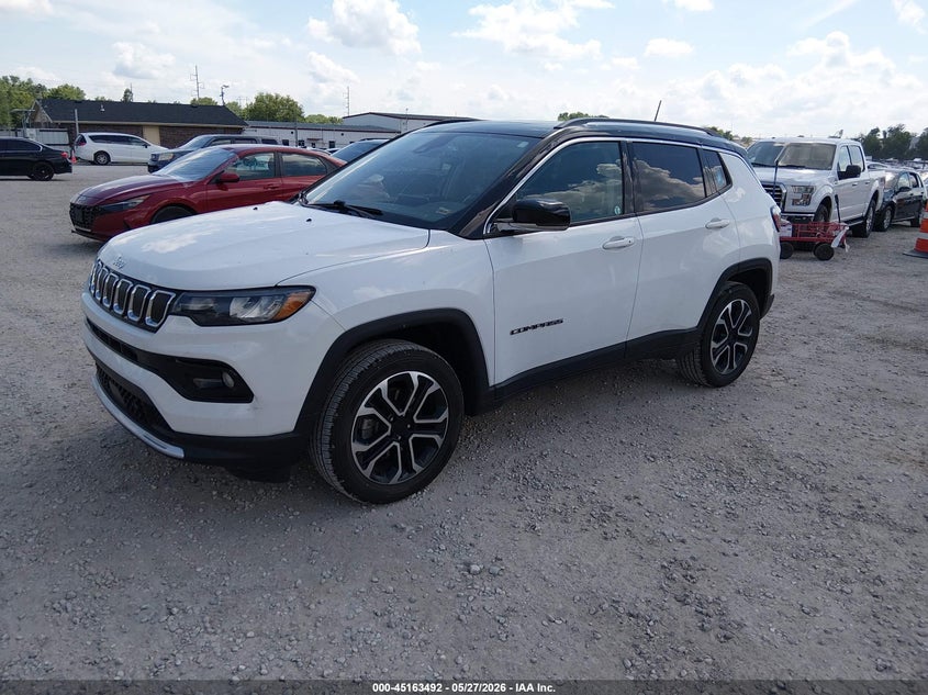 2022 Jeep Compass VIN 3C4NJDCB3NT159600 IAAI salvage auction — HAIL, Salvage Title, sold $9,900 on 2026-08-03 (photo 2)