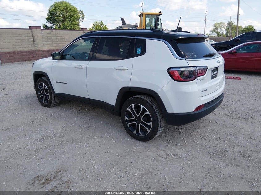 2022 Jeep Compass VIN 3C4NJDCB3NT159600 IAAI salvage auction — HAIL, Salvage Title, sold $9,900 on 2026-08-03 (photo 3)