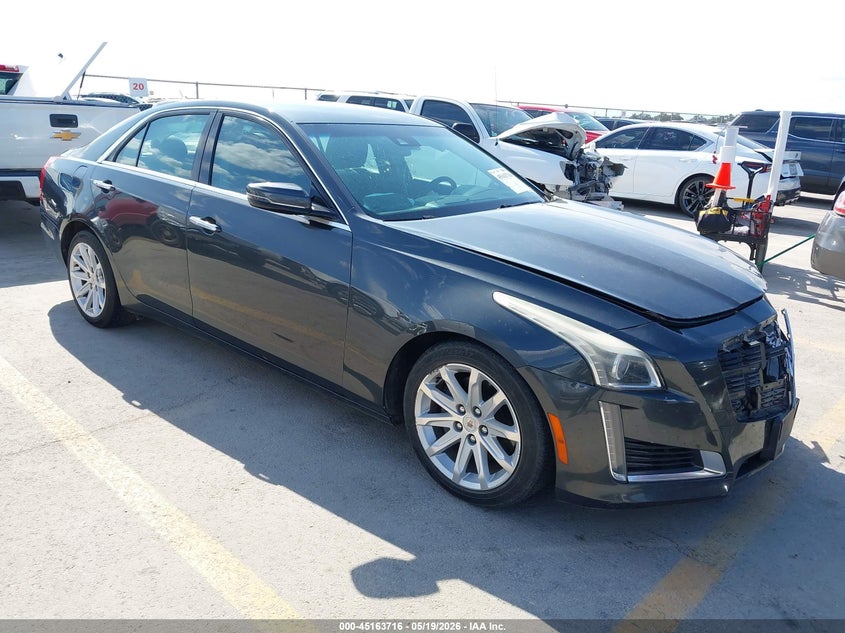 2014 Cadillac Cts VIN 1G6AR5SX1E0121261 IAAI salvage auction — LEFT FRONT, Salvage (Texas), sold $2,225 on 2026-07-09 (photo 1)