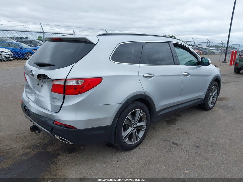 2014 Hyundai Santa fe VIN KM8SN4HF3EU076267 IAAI salvage auction — REAR END, Prior Salvage (Minnesota), sold $1,700 on 2026-07-20 (photo 4)