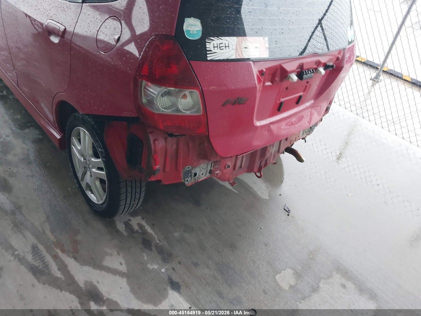 2007 Honda Fit VIN JHMGD38667S048564 IAAI salvage auction — REAR END, Original (Texas), sold $750 on 2026-07-10 (photo 6)