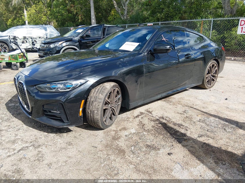 2021 BMW 4er VIN WBA53AP07MCF99220 IAAI salvage auction — RIGHT FRONT, Rebuildable (Florida), sold $14,975 on 2026-07-13 (photo 2)