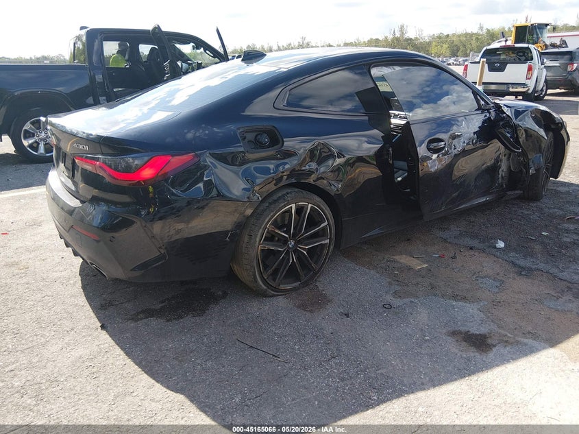2021 BMW 4er VIN WBA53AP07MCF99220 IAAI salvage auction — RIGHT FRONT, Rebuildable (Florida), sold $14,975 on 2026-07-13 (photo 4)