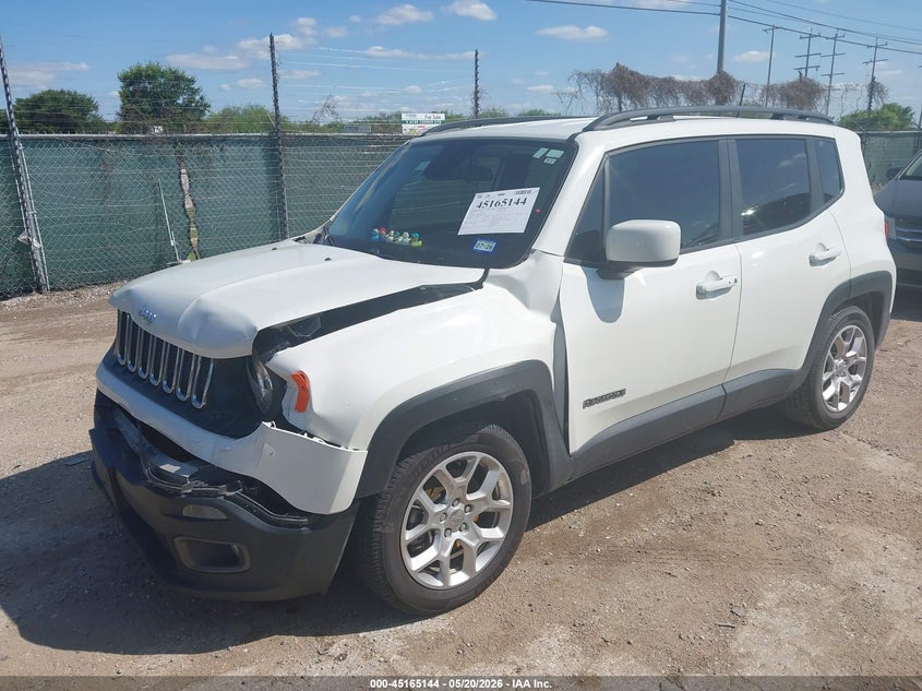 2018 Jeep Renegade VIN ZACCJABB1JPH84831 IAAI salvage auction — FRONT END, Original (Texas), sold $1,600 on 2026-07-29 (photo 2)