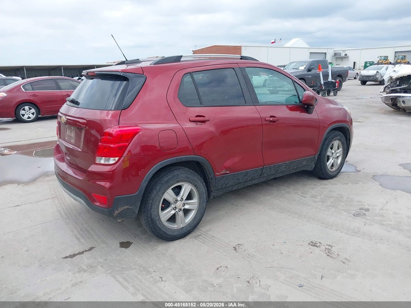 2021 Chevrolet Trax VIN KL7CJLSB9MB345948 IAAI salvage auction — HAIL, Original (Texas), sold $25 on 2026-07-22 (photo 4)