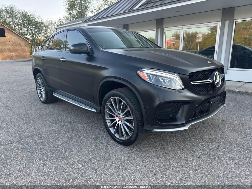 2016 Mercedes-benz Amg gle coupe VIN 4JGED6EB6GA025301 IAAI salvage auction — NORMAL WEAR, Clear (Massachusetts), sold $23,250 on 2026-07-08 (photo 1)