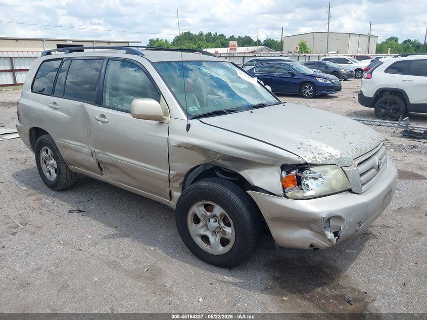 2007 Toyota Highlander VIN JTEDP21A870139427 IAAI salvage auction — RIGHT FRONT, Salvage (Texas), sold $800 on 2026-07-08 (photo 1)