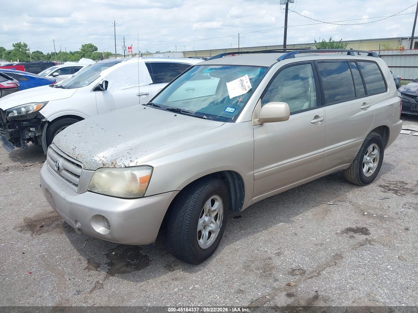 2007 Toyota Highlander VIN JTEDP21A870139427 IAAI salvage auction — RIGHT FRONT, Salvage (Texas), sold $800 on 2026-07-08 (photo 2)