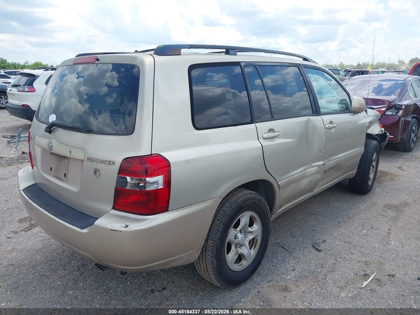 2007 Toyota Highlander VIN JTEDP21A870139427 IAAI salvage auction — RIGHT FRONT, Salvage (Texas), sold $800 on 2026-07-08 (photo 4)