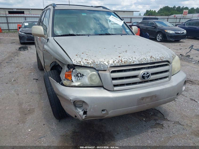 2007 Toyota Highlander VIN JTEDP21A870139427 IAAI salvage auction — RIGHT FRONT, Salvage (Texas), sold $800 on 2026-07-08 (photo 6)