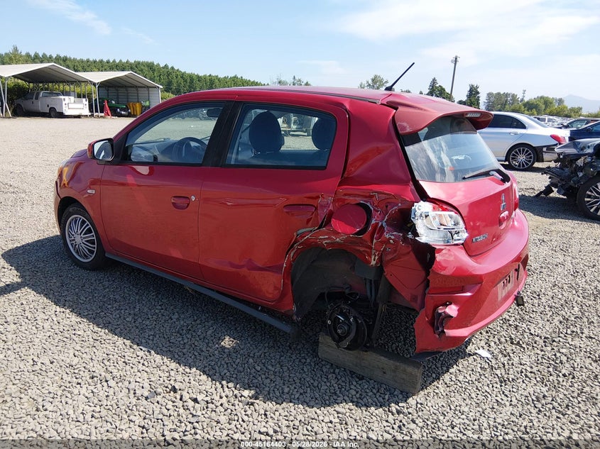 2017 Mitsubishi Mirage VIN ML32A3HJ8HH022171 IAAI salvage auction — LEFT REAR, Salvage (Oregon), sold $525 on 2026-07-06 (photo 3)