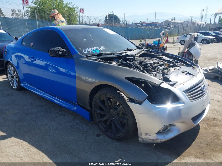 2011 Infiniti G37 VIN JN1CV6EK4BM212720 IAAI salvage auction — LEFT FRONT, Salvage (California), sold $400 on 2026-07-29 (photo 1)