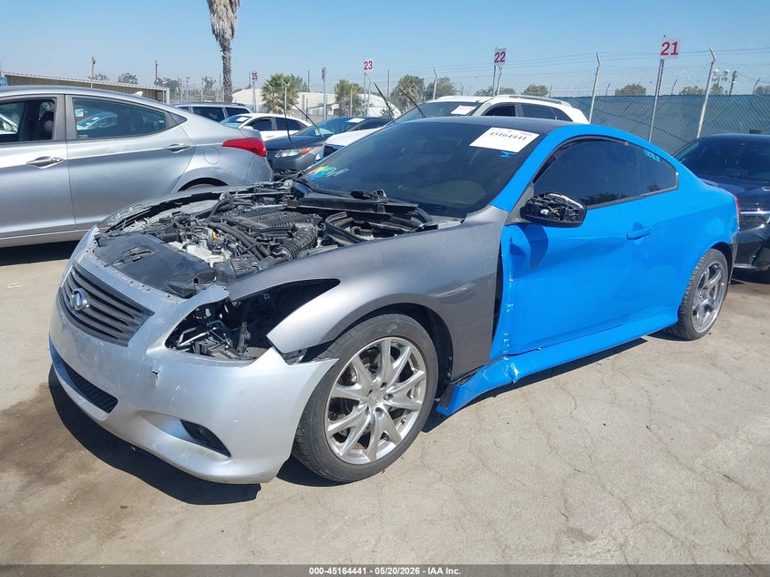 2011 Infiniti G37 VIN JN1CV6EK4BM212720 IAAI salvage auction — LEFT FRONT, Salvage (California), sold $400 on 2026-07-29 (photo 2)