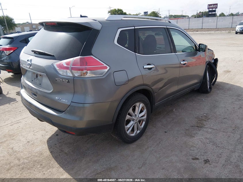 2016 Nissan Rogue VIN KNMAT2MVXGP700574 IAAI salvage auction — RIGHT FRONT, Clear (Kansas), sold $1,725 on 2026-07-10 (photo 4)