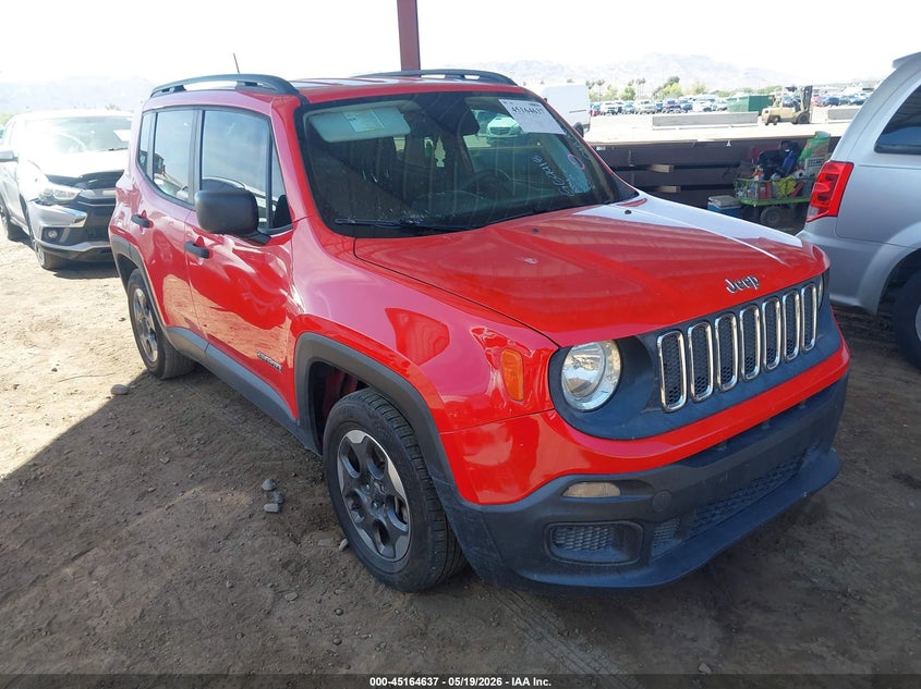 2018 Jeep Renegade VIN ZACCJAAB6JPG69918 IAAI salvage auction — ENGINE DAMAGE, Wait Title, sold $425 on 2026-08-18 (photo 1)