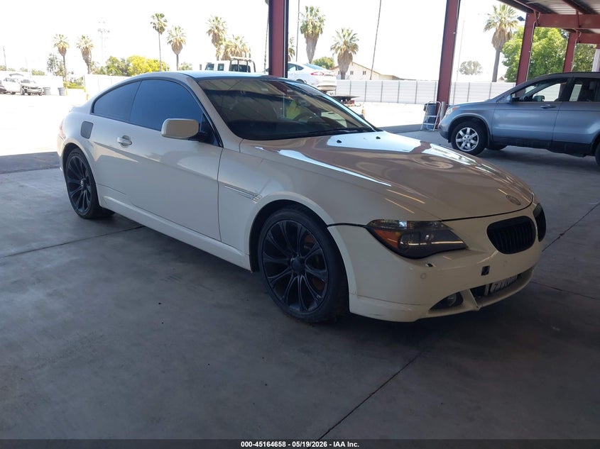 2005 BMW 6 series VIN WBAEH734X5B192686 IAAI salvage auction — NORMAL WEAR, Clear - Dealer Only (California), sold $650 on 2026-07-07 (photo 1)