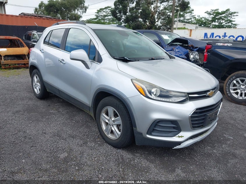 2018 Chevrolet Trax VIN KL7CJLSB3JB577327 IAAI salvage auction — FRONT & REAR, Clear (Hawaii), sold $1,050 on 2026-07-21 (photo 1)
