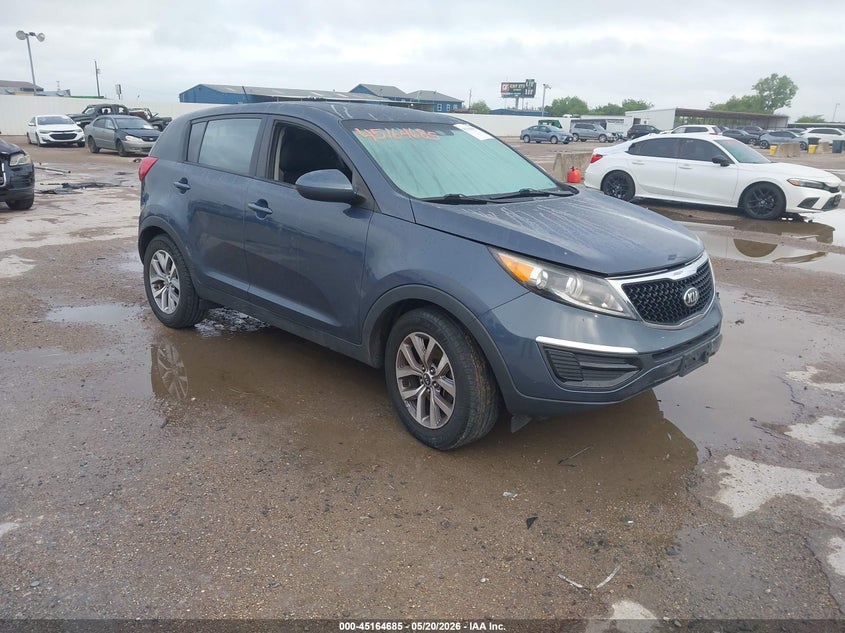 2015 Kia Sportage VIN KNDPB3AC8F7757764 IAAI salvage auction — FRAME DAMAGE, Salvage (Texas), sold $1,650 on 2026-07-15 (photo 1)