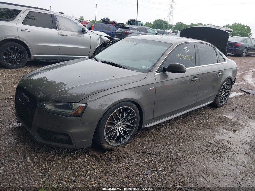 2014 Audi A4 VIN WAUFFAFL9EN009075 IAAI salvage auction — REAR END, Clear (Indiana), sold $1,550 on 2026-07-08 (photo 2)