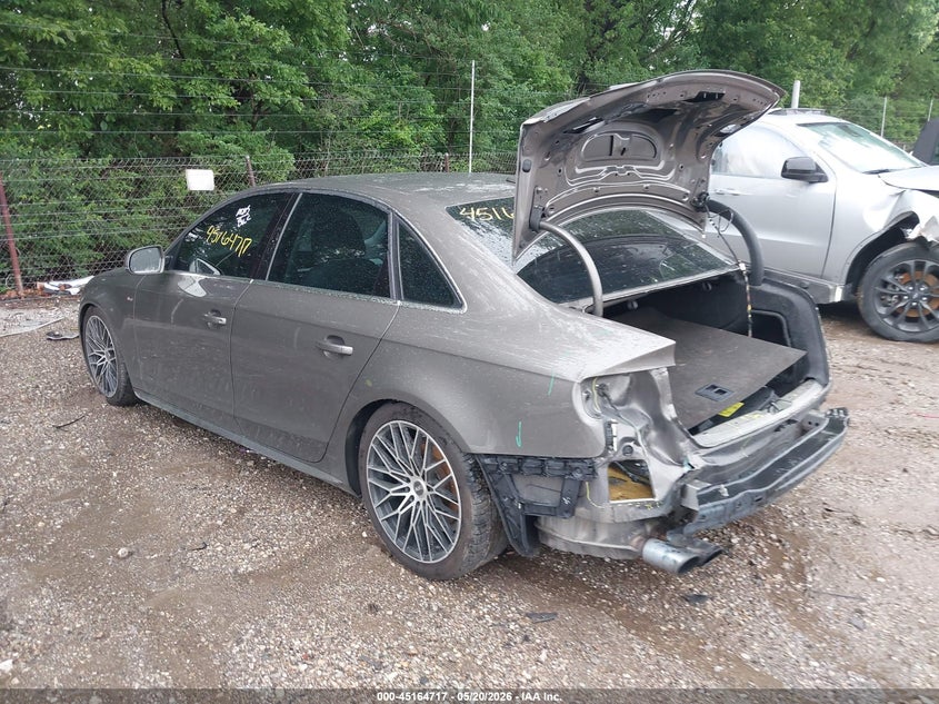 2014 Audi A4 VIN WAUFFAFL9EN009075 IAAI salvage auction — REAR END, Clear (Indiana), sold $1,550 on 2026-07-08 (photo 3)