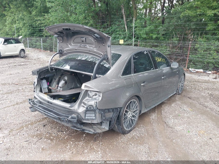2014 Audi A4 VIN WAUFFAFL9EN009075 IAAI salvage auction — REAR END, Clear (Indiana), sold $1,550 on 2026-07-08 (photo 4)