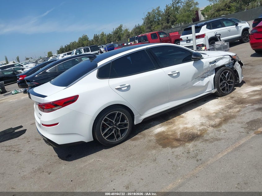 2020 Kia Optima VIN 5XXGW4L28LG408816 IAAI salvage auction — RIGHT FRONT, Salvage (California), sold $3,550 on 2026-07-27 (photo 4)