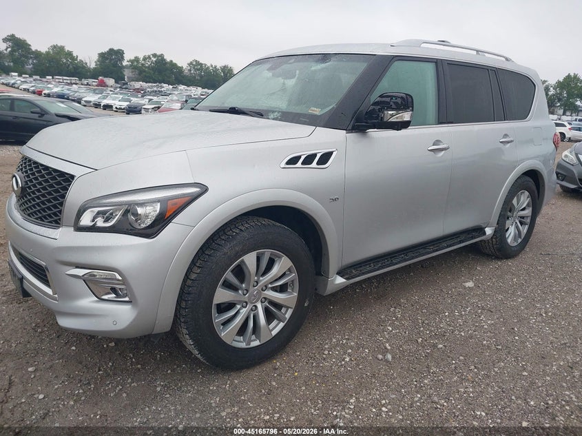2017 Infiniti Qx80 VIN JN8AZ2NE2H9156756 IAAI salvage auction — HAIL, Clear (Missouri), sold $8,700 on 2026-08-10 (photo 2)