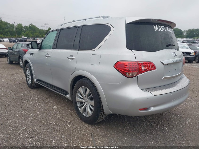 2017 Infiniti Qx80 VIN JN8AZ2NE2H9156756 IAAI salvage auction — HAIL, Clear (Missouri), sold $8,700 on 2026-08-10 (photo 3)