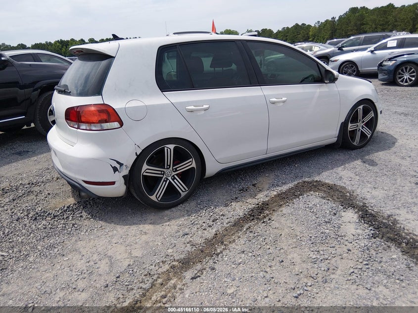 2011 Volkswagen Gti VIN WVWGV7AJ8BW115459 IAAI salvage auction — RIGHT REAR, Clear (South Carolina), sold $1,650 on 2026-07-14 (photo 4)