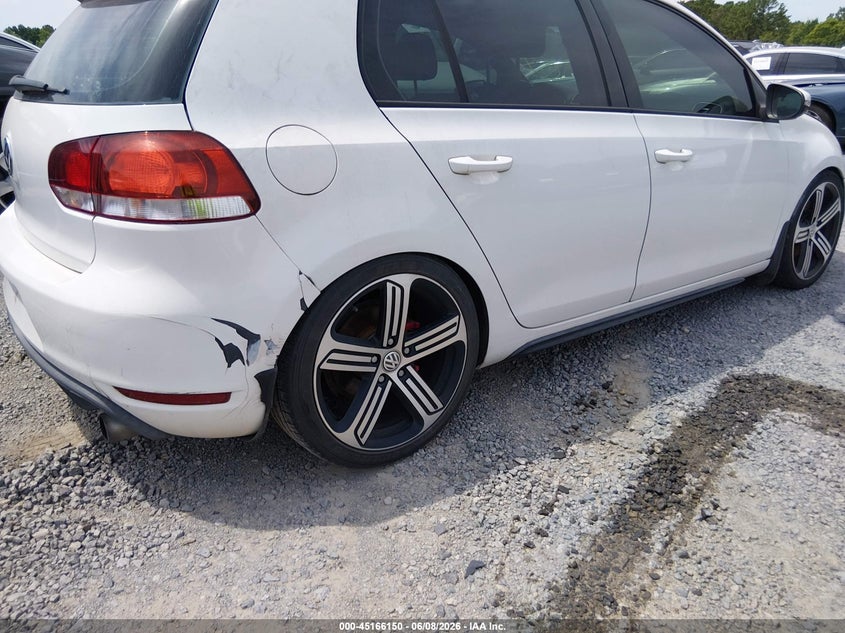 2011 Volkswagen Gti VIN WVWGV7AJ8BW115459 IAAI salvage auction — RIGHT REAR, Clear (South Carolina), sold $1,650 on 2026-07-14 (photo 6)
