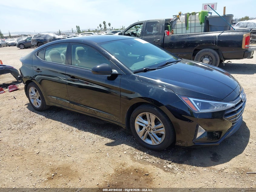 2019 Hyundai Elantra VIN KMHD84LF7KU731081 IAAI salvage auction — REAR END, Salvage (California), sold $2,500 on 2026-07-20 (photo 1)