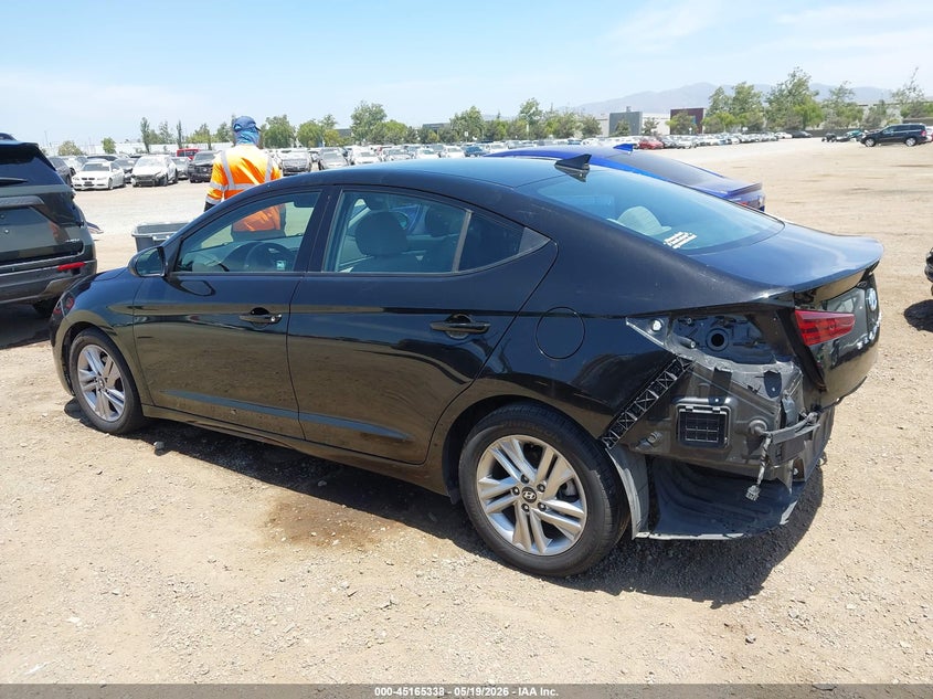 2019 Hyundai Elantra VIN KMHD84LF7KU731081 IAAI salvage auction — REAR END, Salvage (California), sold $2,500 on 2026-07-20 (photo 3)
