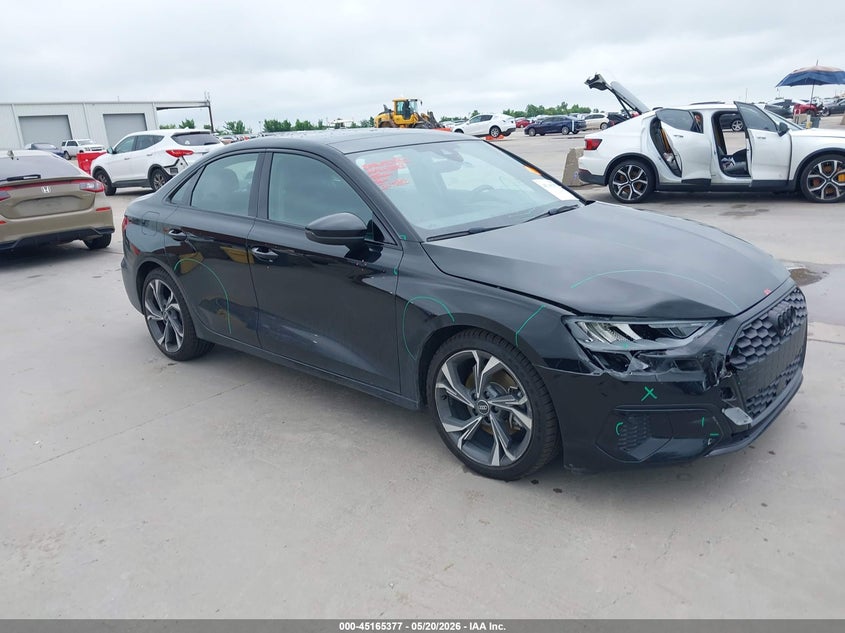 2022 Audi A3 VIN WAUAUDGY3NA105402 IAAI salvage auction — FRONT END, Original (Texas), sold $10,400 on 2026-07-22 (photo 1)