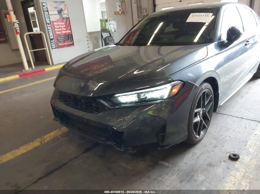 2025 Honda Civic VIN JHMFL4H81SX001279 IAAI salvage auction — FRONT END, Salvage (Oregon), sold $11,250 on 2026-07-09 (photo 6)