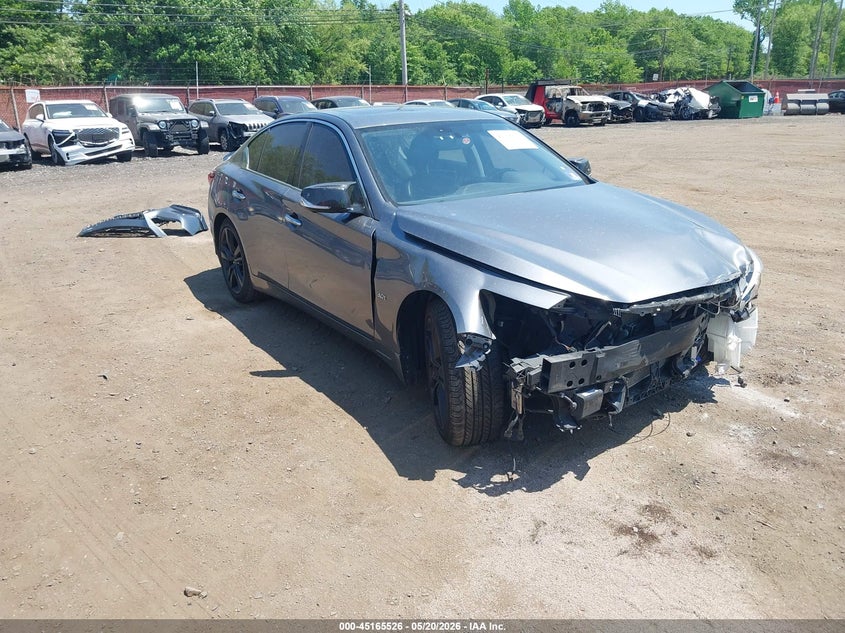 2019 Infiniti Q50 VIN JN1EV7AR2KM591461 IAAI salvage auction — FRONT END, Salvage (Idaho), sold $3,100 on 2026-07-29 (photo 1)