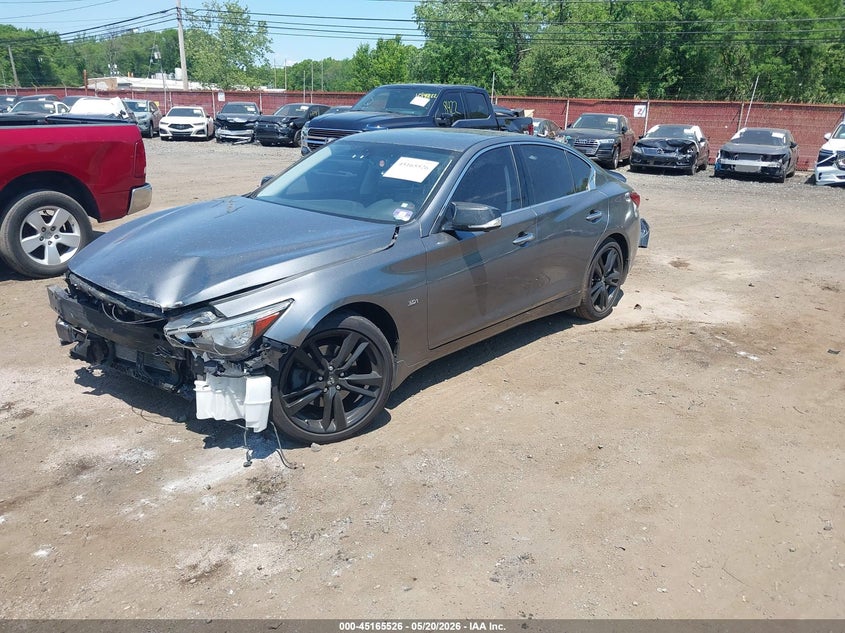 2019 Infiniti Q50 VIN JN1EV7AR2KM591461 IAAI salvage auction — FRONT END, Salvage (Idaho), sold $3,100 on 2026-07-29 (photo 2)