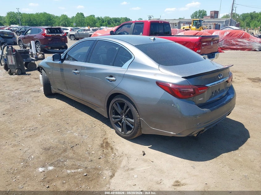 2019 Infiniti Q50 VIN JN1EV7AR2KM591461 IAAI salvage auction — FRONT END, Salvage (Idaho), sold $3,100 on 2026-07-29 (photo 3)