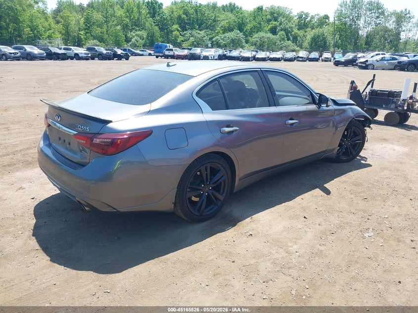 2019 Infiniti Q50 VIN JN1EV7AR2KM591461 IAAI salvage auction — FRONT END, Salvage (Idaho), sold $3,100 on 2026-07-29 (photo 4)