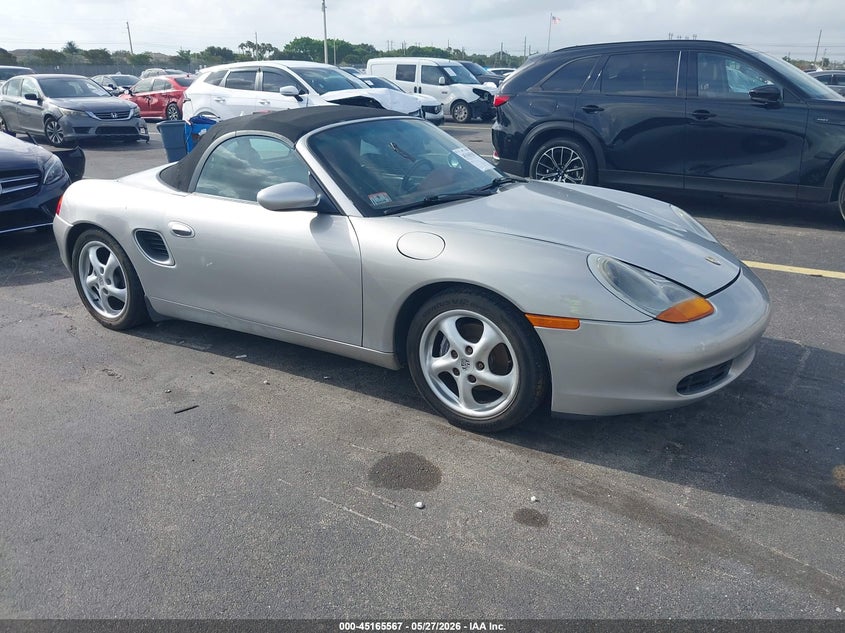 1997 Porsche Boxster VIN WP0CA2986VS622029 IAAI salvage auction — WATER/FLOOD, Rebuildable (Florida), sold $1,000 on 2026-07-09 (photo 1)