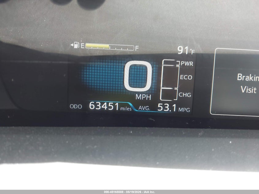 2016 Toyota Prius VIN JTDKARFU6G3511628 IAAI salvage auction — FRONT END, Original (Texas), sold $6,500 on 2026-07-08 (photo 7)