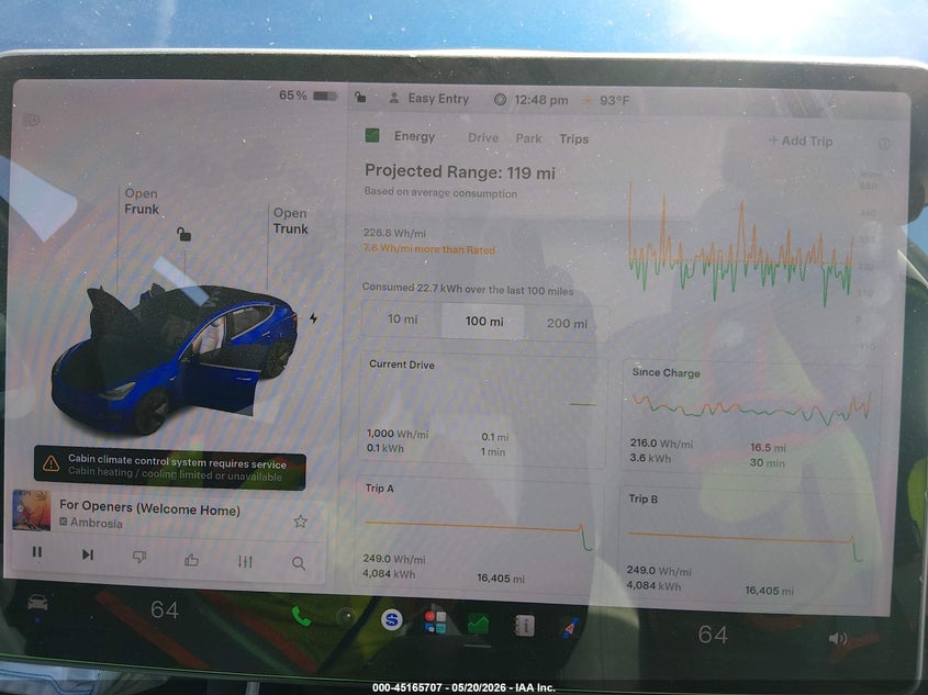 2019 Tesla Model 3 VIN 5YJ3E1EA3KF509025 IAAI salvage auction — FRONT END, Salvage (California), sold $4,900 on 2026-07-22 (photo 7)