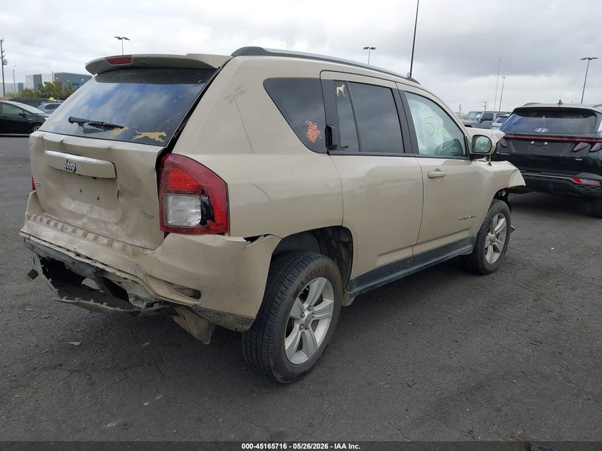 2017 Jeep Compass VIN 1C4NJDEB5HD208965 IAAI salvage auction — FRONT & REAR, Salvage Title, sold $275 on 2026-07-31 (photo 4)