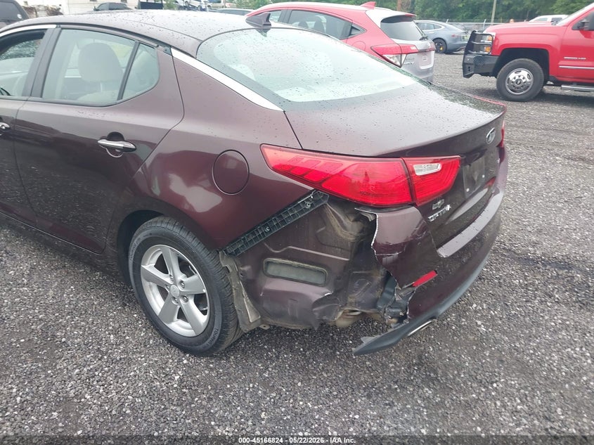 2015 Kia Optima VIN 5XXGM4A7XFG480755 IAAI salvage auction — REAR END, Salvage (South Carolina), sold $575 on 2026-07-28 (photo 6)